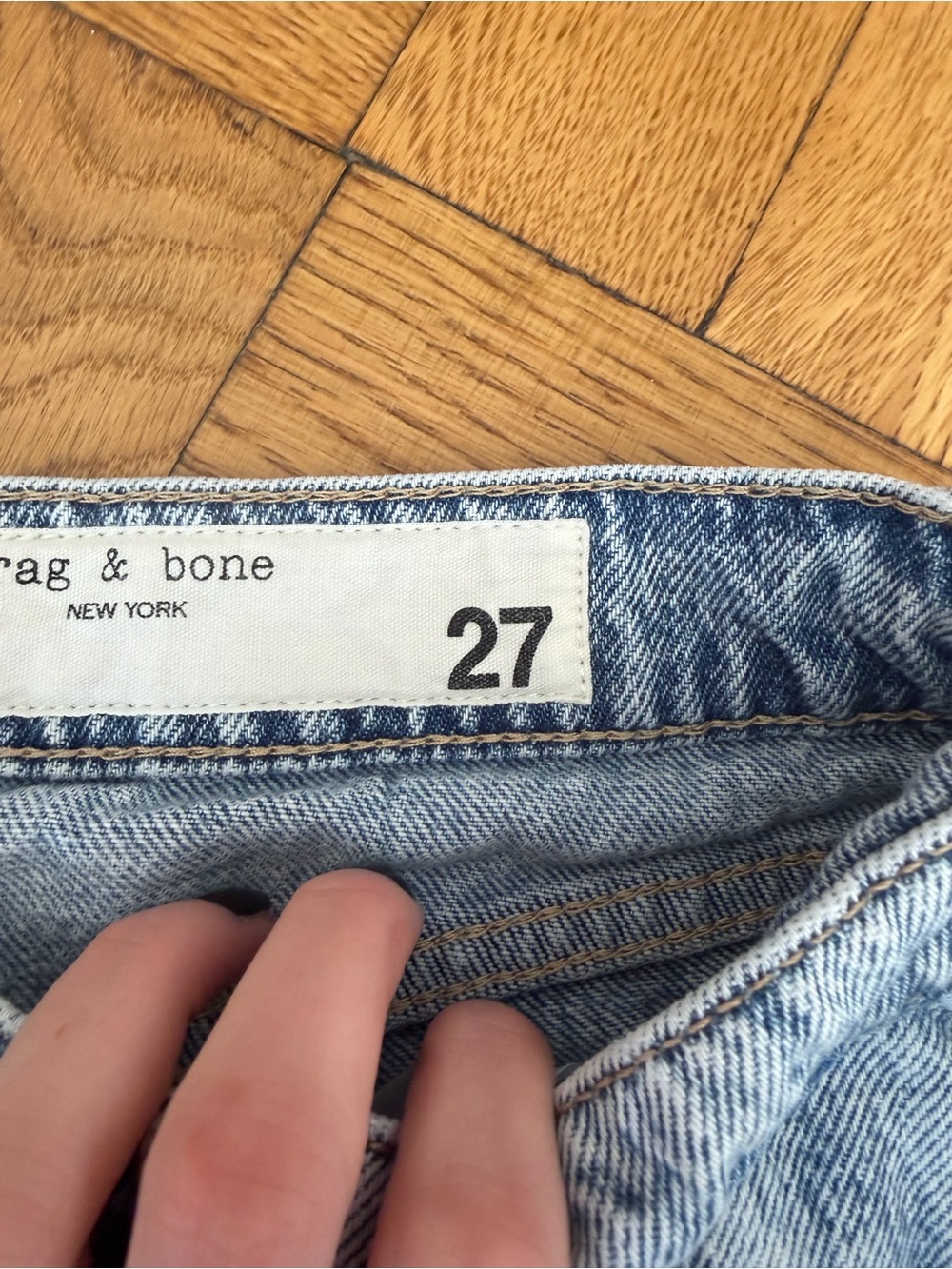 rag and bone low rise acid wash jeans - Picture 2 of 3